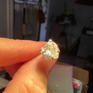 Vintage Avon Silver Heart-Shaped Earrings